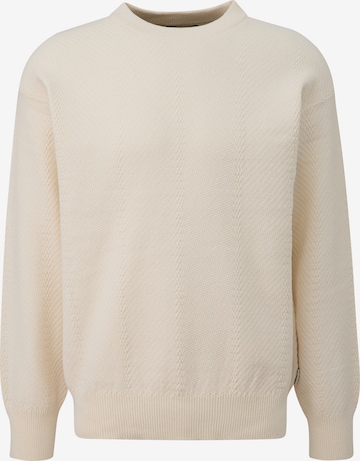 QS Trui ' ' in Beige: voorkant