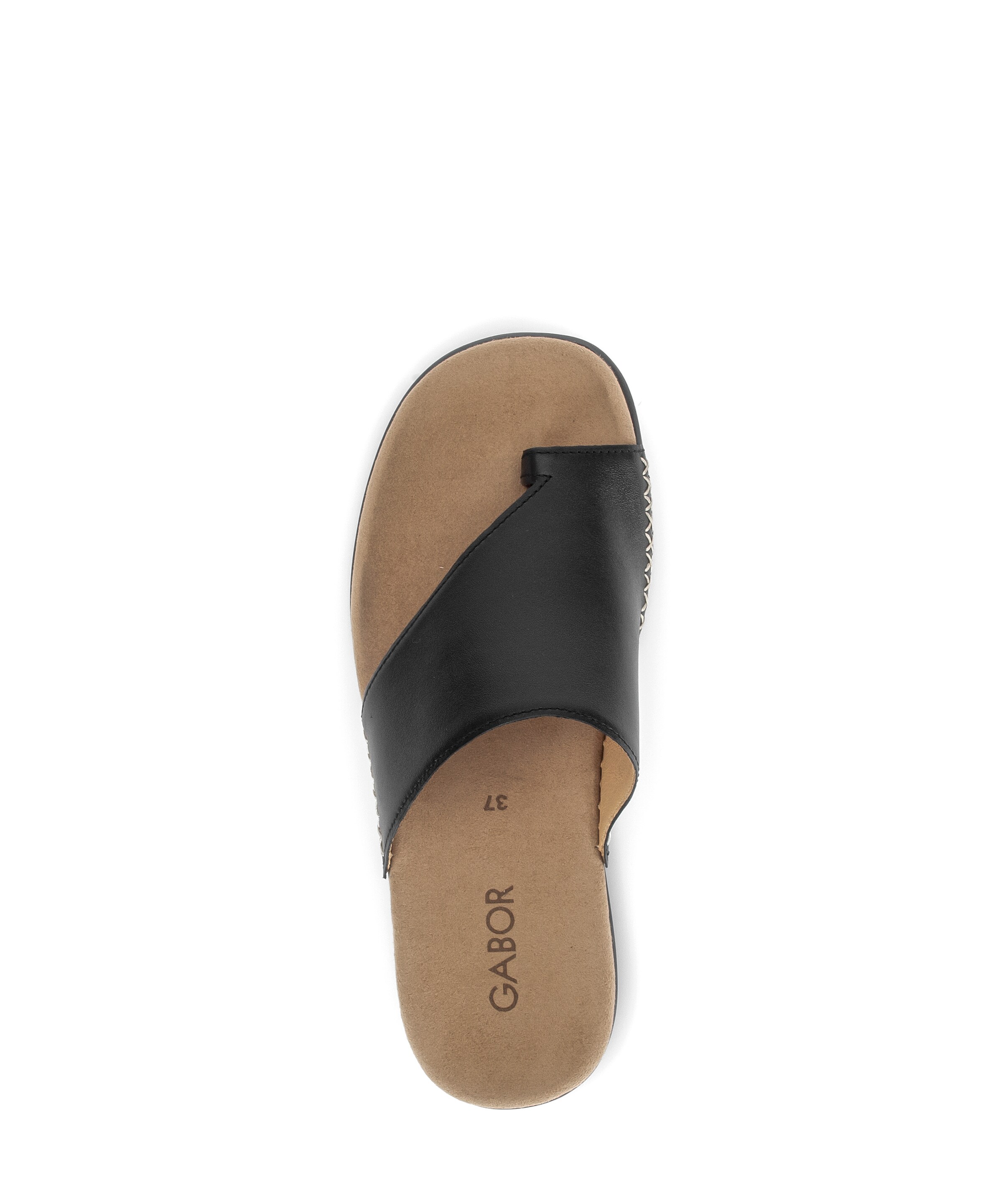 GABOR T-Bar Sandals in Black