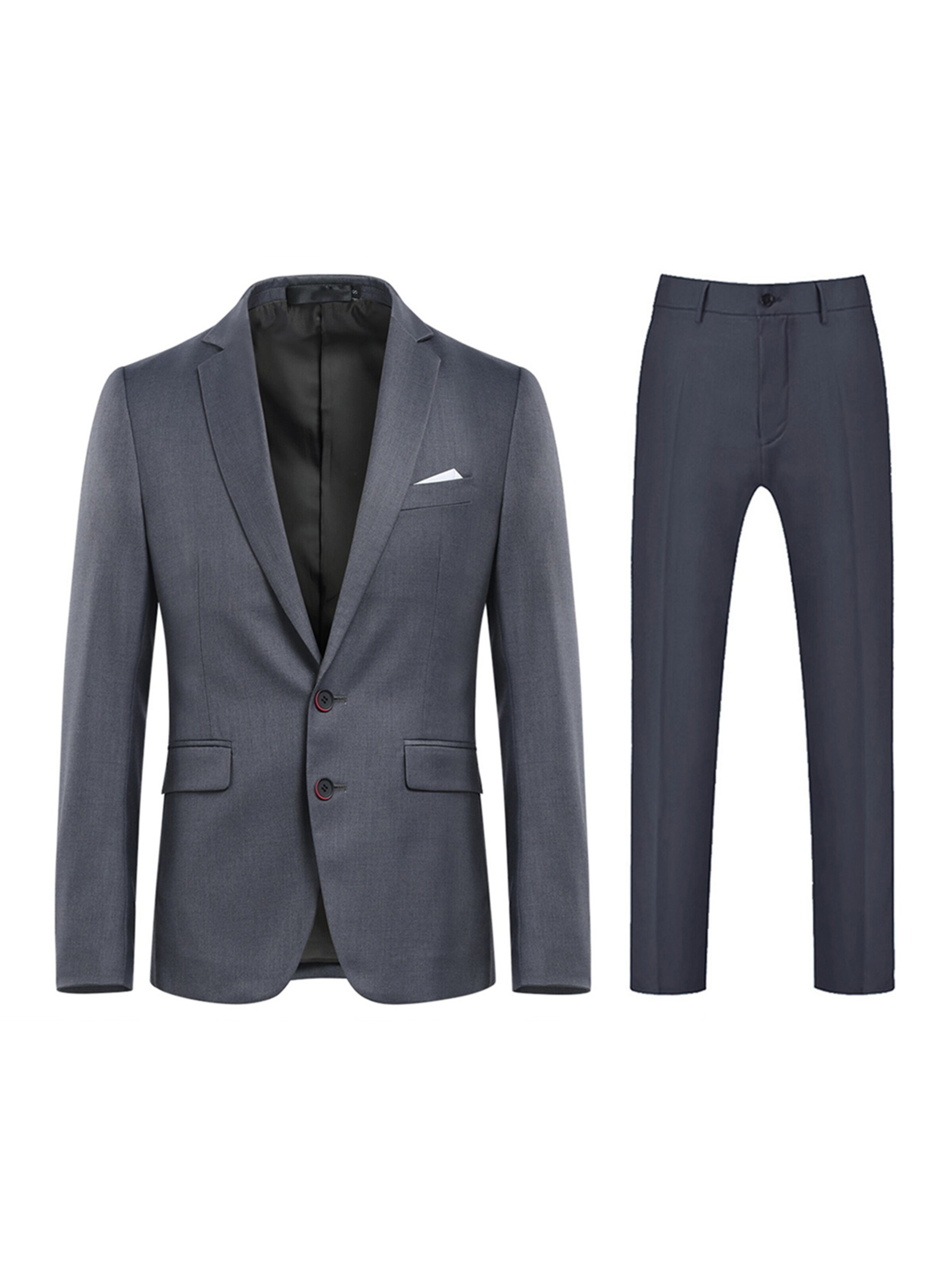 YOUTHUP Suit 'Duett' in Grey: front
