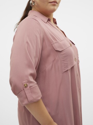 Vero Moda Curve Bluse 'BUMPY ' i pink
