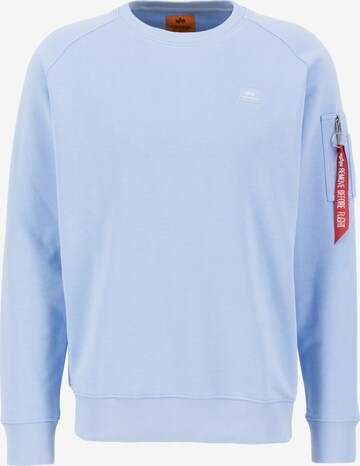 Sweat-shirt 'X-Fit' ALPHA INDUSTRIES en bleu : devant