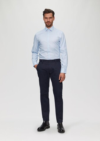 s.Oliver BLACK LABEL Slim fit Zakelijk overhemd in Blauw