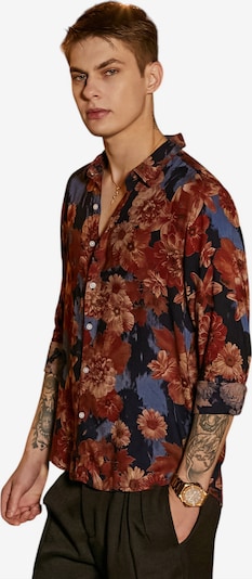 Campus Sutra Koszula 'Bristol' w kolorze niebieski / kasztanowy / czarnym, Podgląd produktu