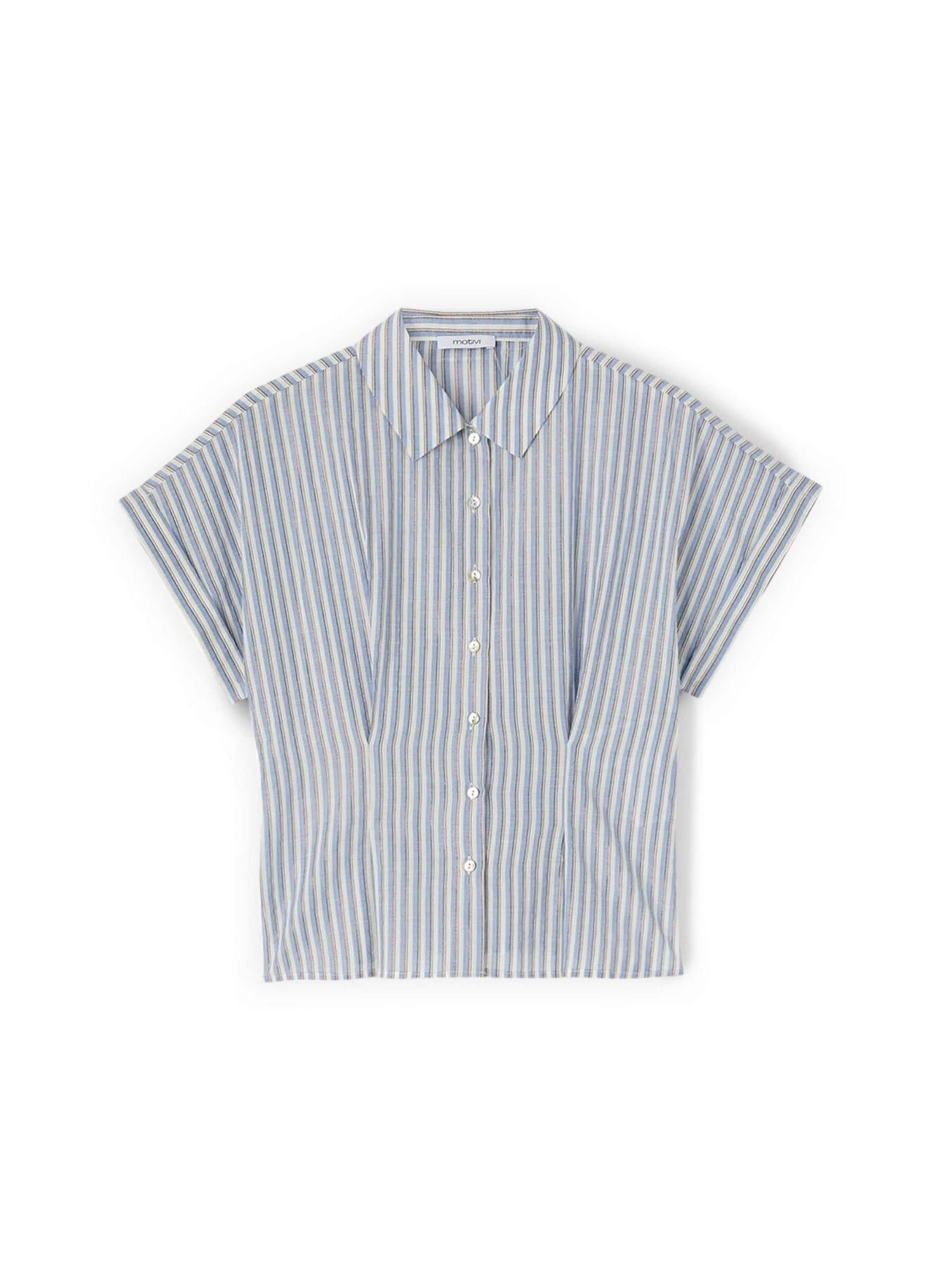 MOTIVI Shirt in Blauw: voorkant