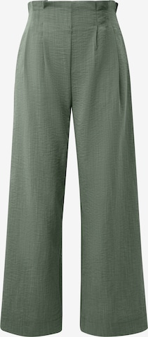 Pantalon à pince QS en vert : devant