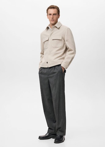 MANGO MAN Sweatjacke 'Alludiap' in Beige