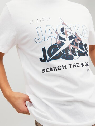 balta JACK & JONES Marškinėliai 'Hunt'