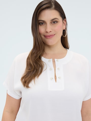 T-shirt Fiorella Rubino en blanc