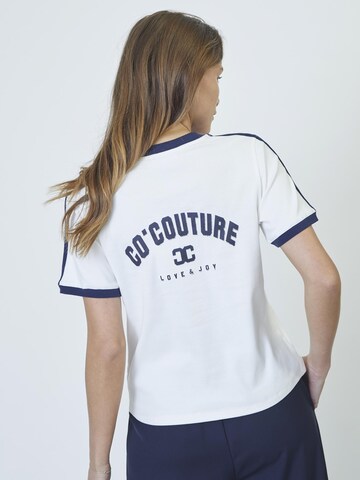 T-shirt 'Edge' co'couture en bleu : devant