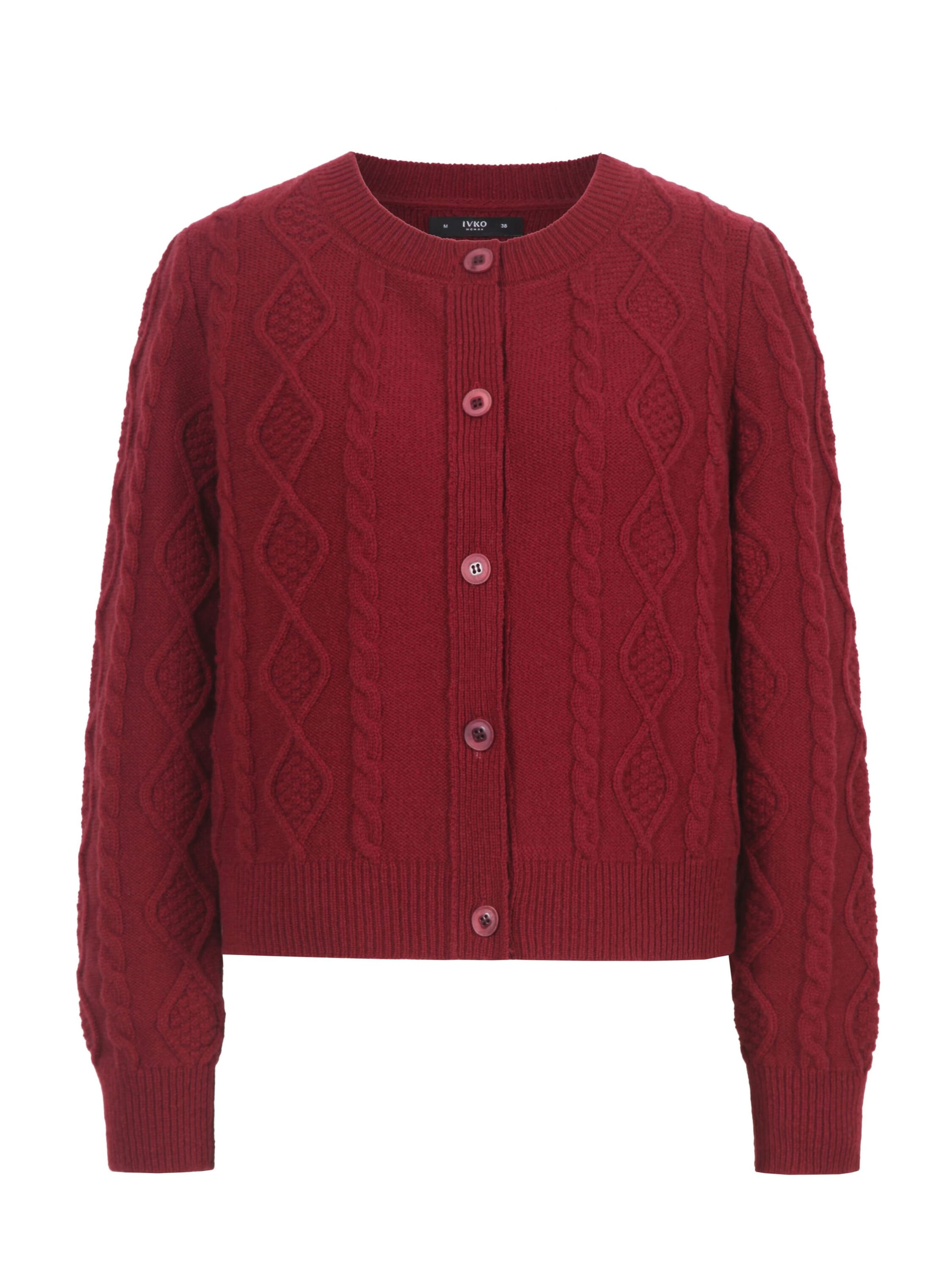 IVKO Woman Strickjacke in Rot: Vorderseite