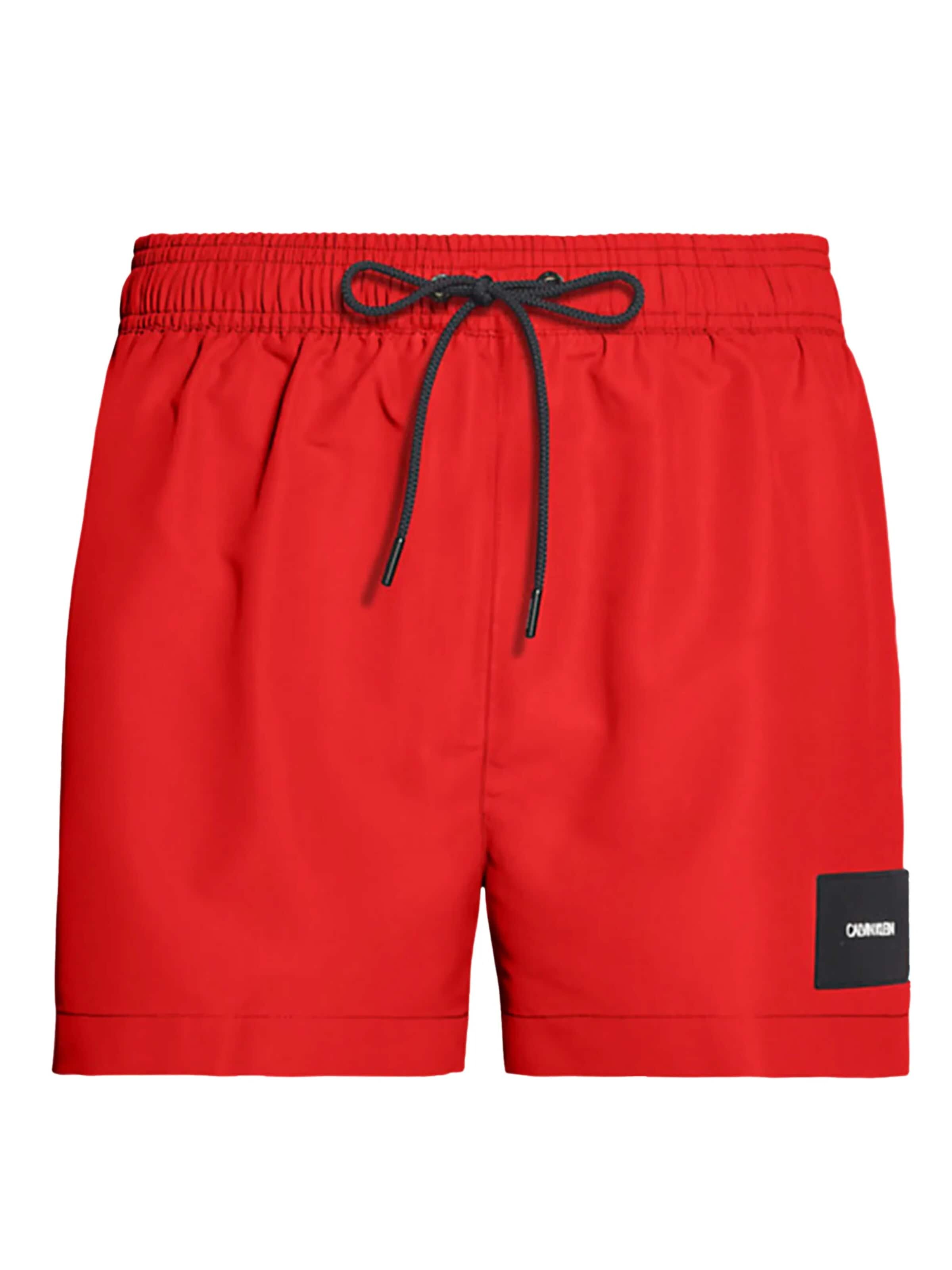 Calvin Klein - Bermudas 'drawstring hero' en rojo: frente