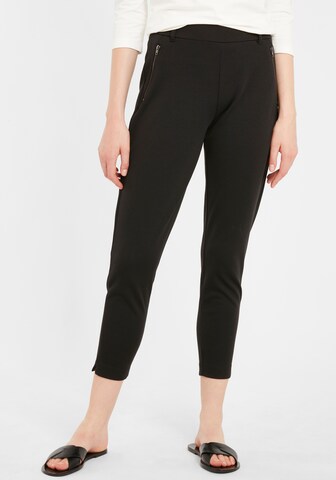 ICHI Tapered Hose 'Kate' in Schwarz: Vorderseite