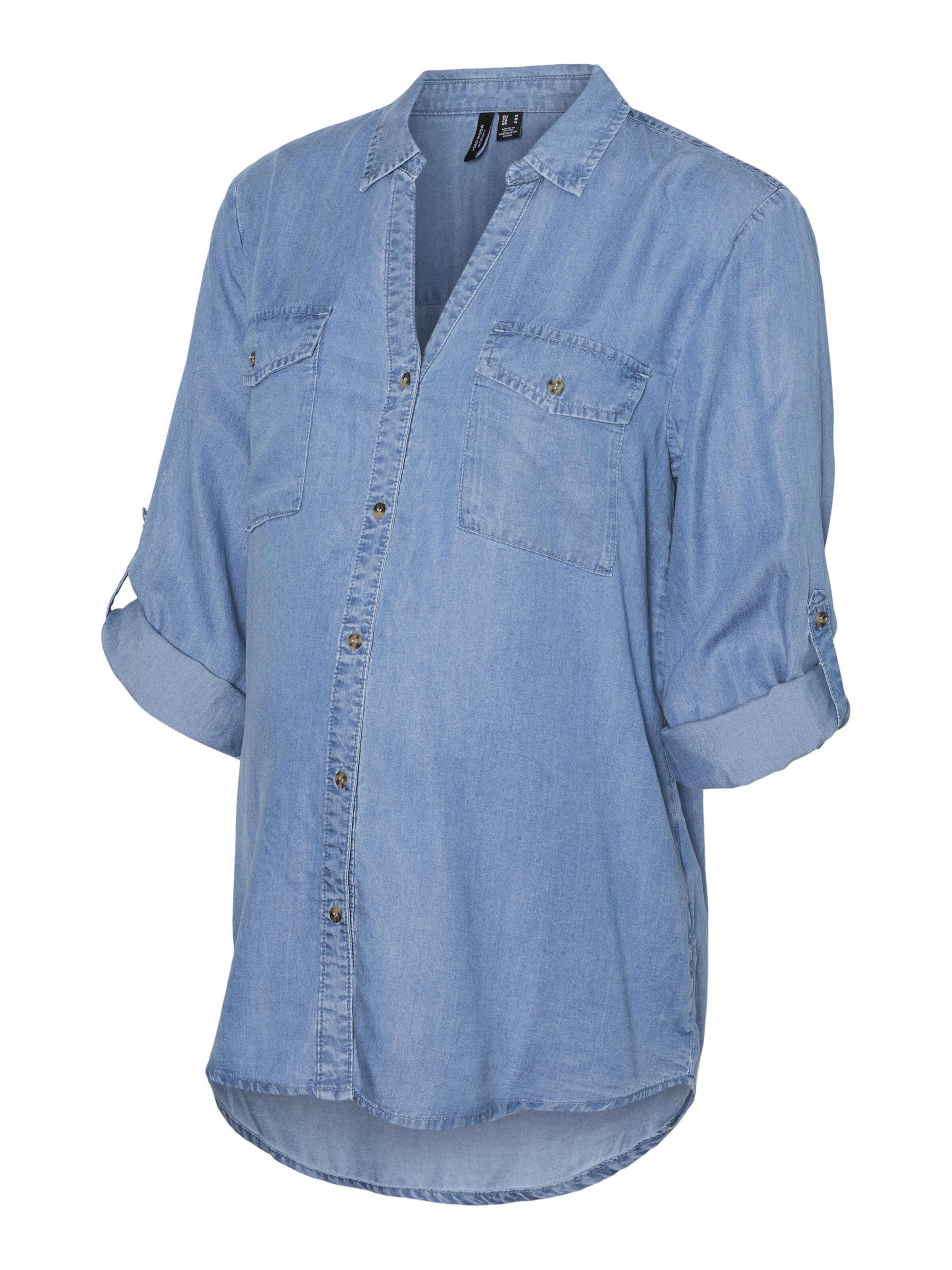 Chemisier Vero Moda Maternity en bleu : devant