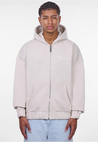 Dropsize Zip-Up Hoodie in White: front