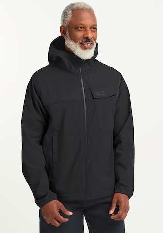JACK WOLFSKIN Outdoor jacket in Black: front