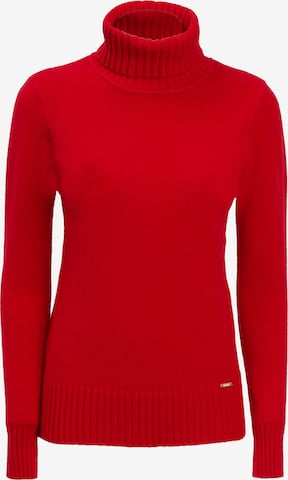 Pullover di Influencer in rosso: frontale
