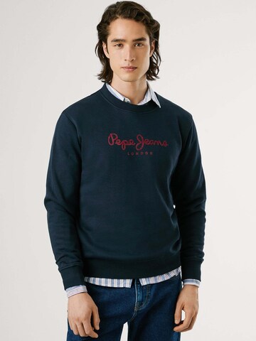 Sweat-shirt Pepe Jeans en bleu : devant