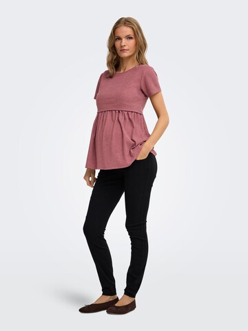 Only Maternity - Skinny Leggings en negro: frente