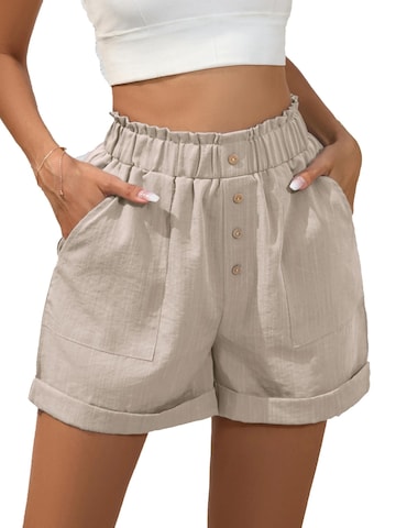 KoJooin Lużny krój Spodnie 'Damenshorts mit elastischem Bund Taschen und Knopfleiste, geeignet für den Alltag und den Sommer' w kolorze zielony