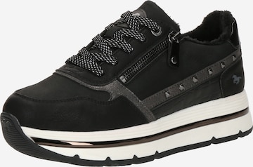 Chaussure de sport à lacets MUSTANG en noir : devant