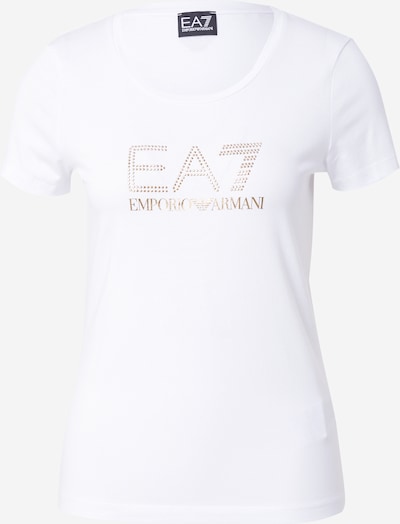 EA7 Emporio Armani Camiseta en oro / blanco, Vista del producto