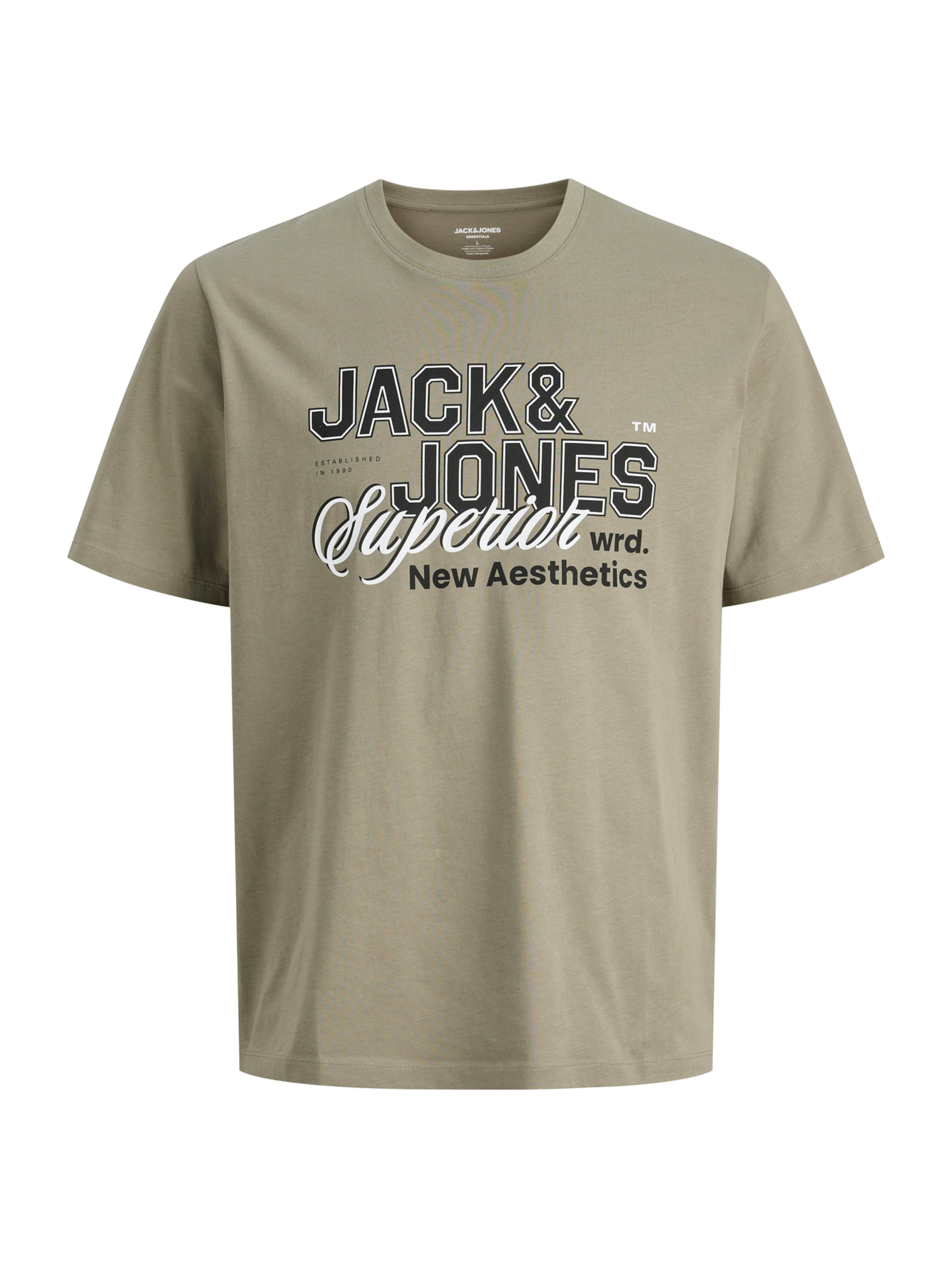 JACK & JONES - Camiseta en gris: frente