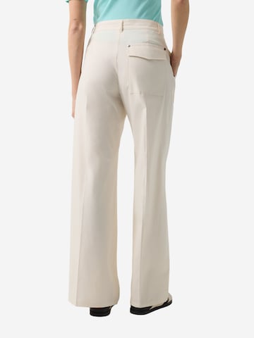 BOGNER Wide leg Pleat-front trousers 'Amy' in White