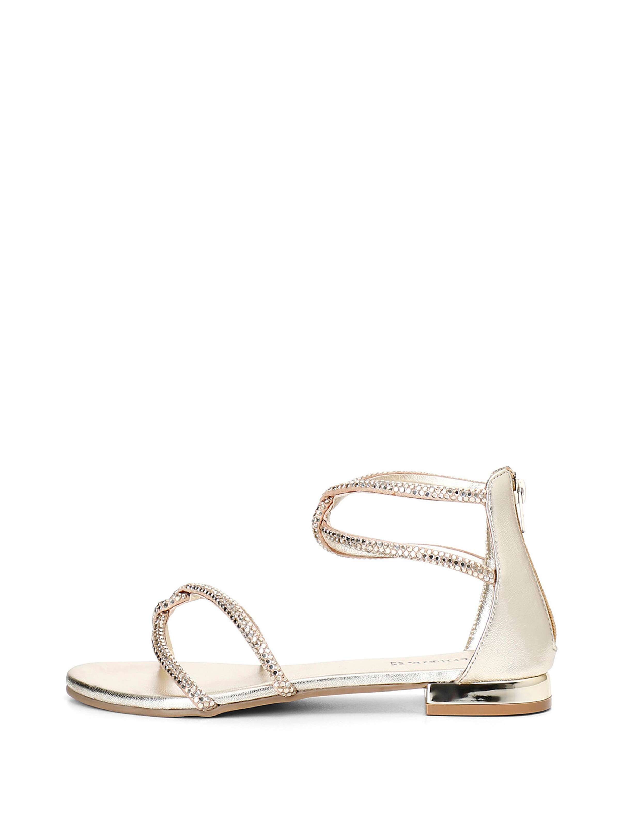 Sandalo di CAFè NOIR in oro: frontale