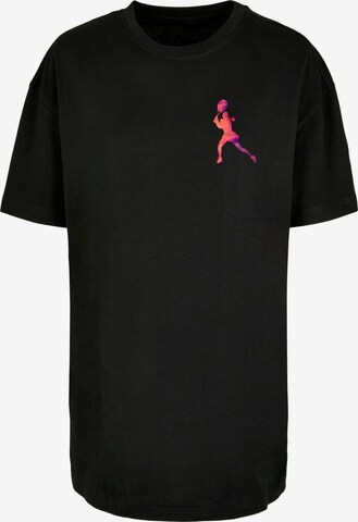 Merchcode Shirt 'Tennis Woman Silhouette' in Black: front
