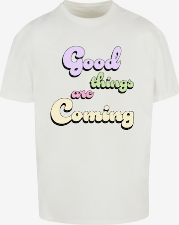 T-Shirt 'Good Things' Merchcode en blanc : devant