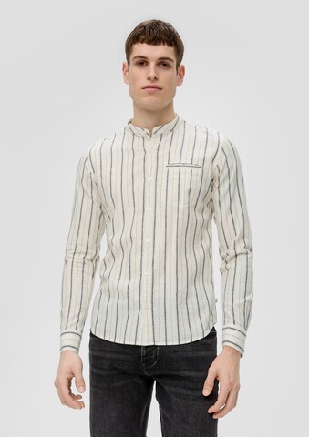 QS Regular fit Overhemd in Wit: voorkant