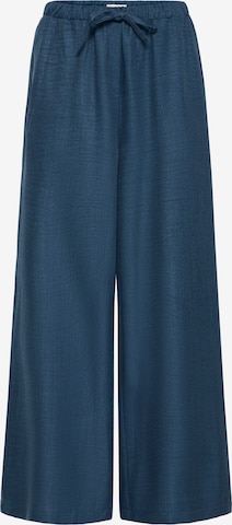 ICHIWide Leg/ Široke nogavice Hlače 'IHKATICO' - plava boja: prednji dio