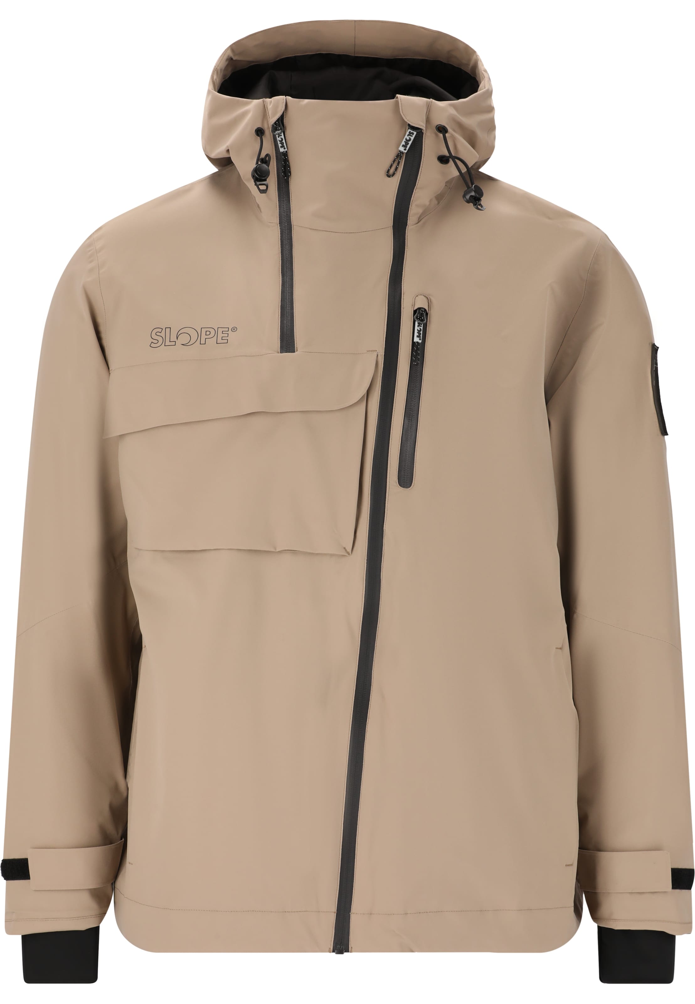 SLOPE Skijacke 'Zuko' in Braun: Vorderseite