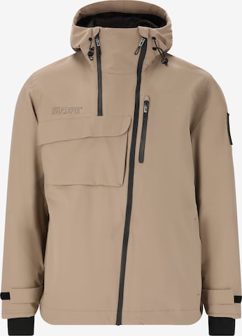 SLOPE Athletic Jacket 'Zuko' in Brown: front