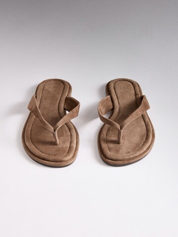 Tongs The Set en marron