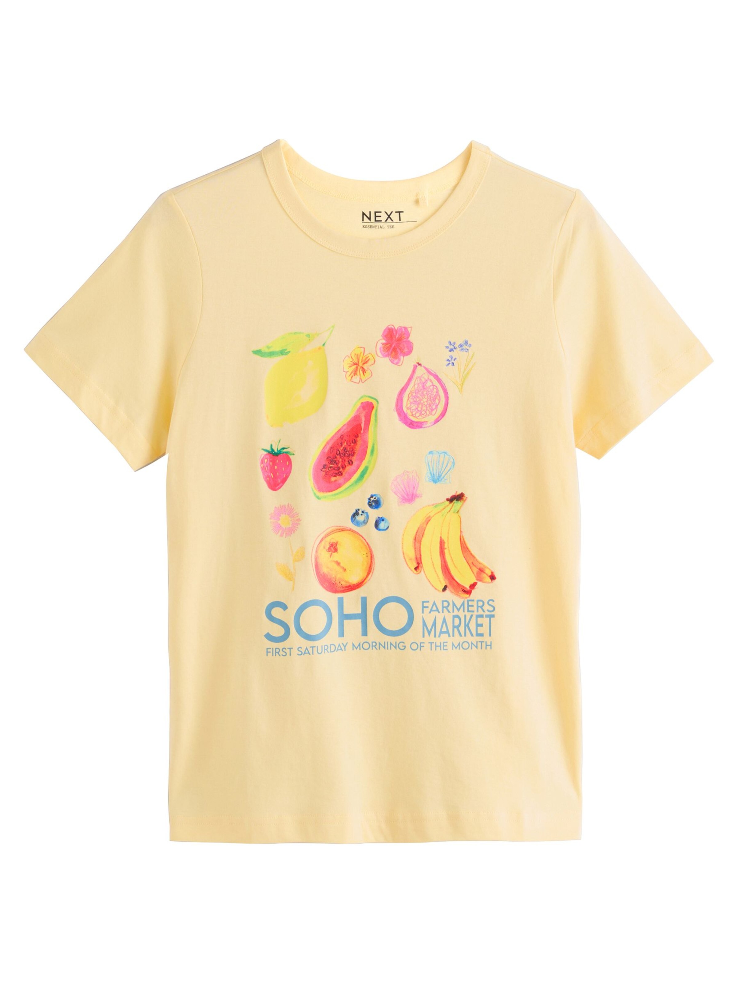 Next Shirt 'Essential' in Yellow: front