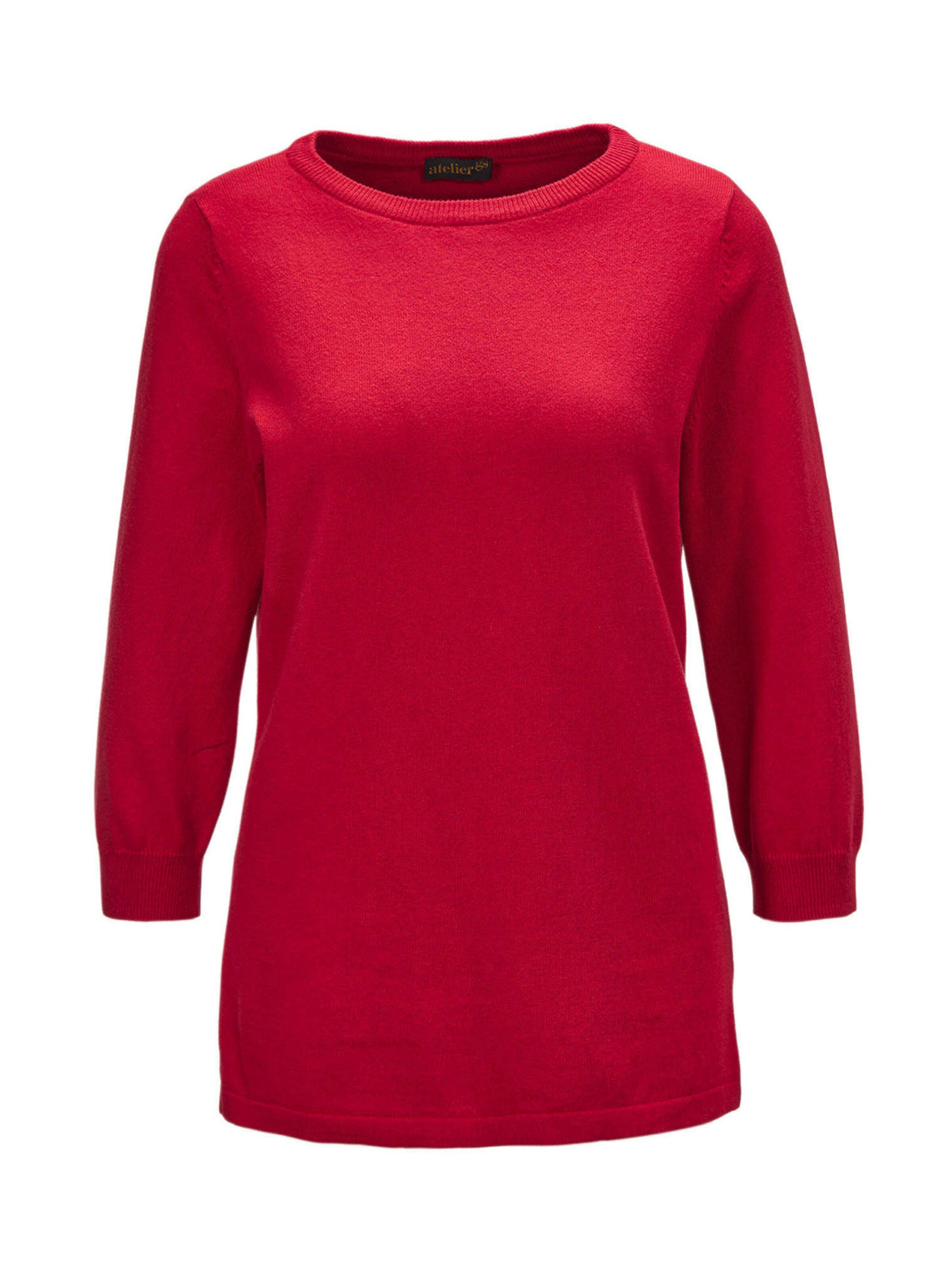 Goldner Pullover in Rot: Vorderseite