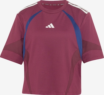 ADIDAS PERFORMANCE - Camisa funcionais 'HYG DNA' em castanho: frente