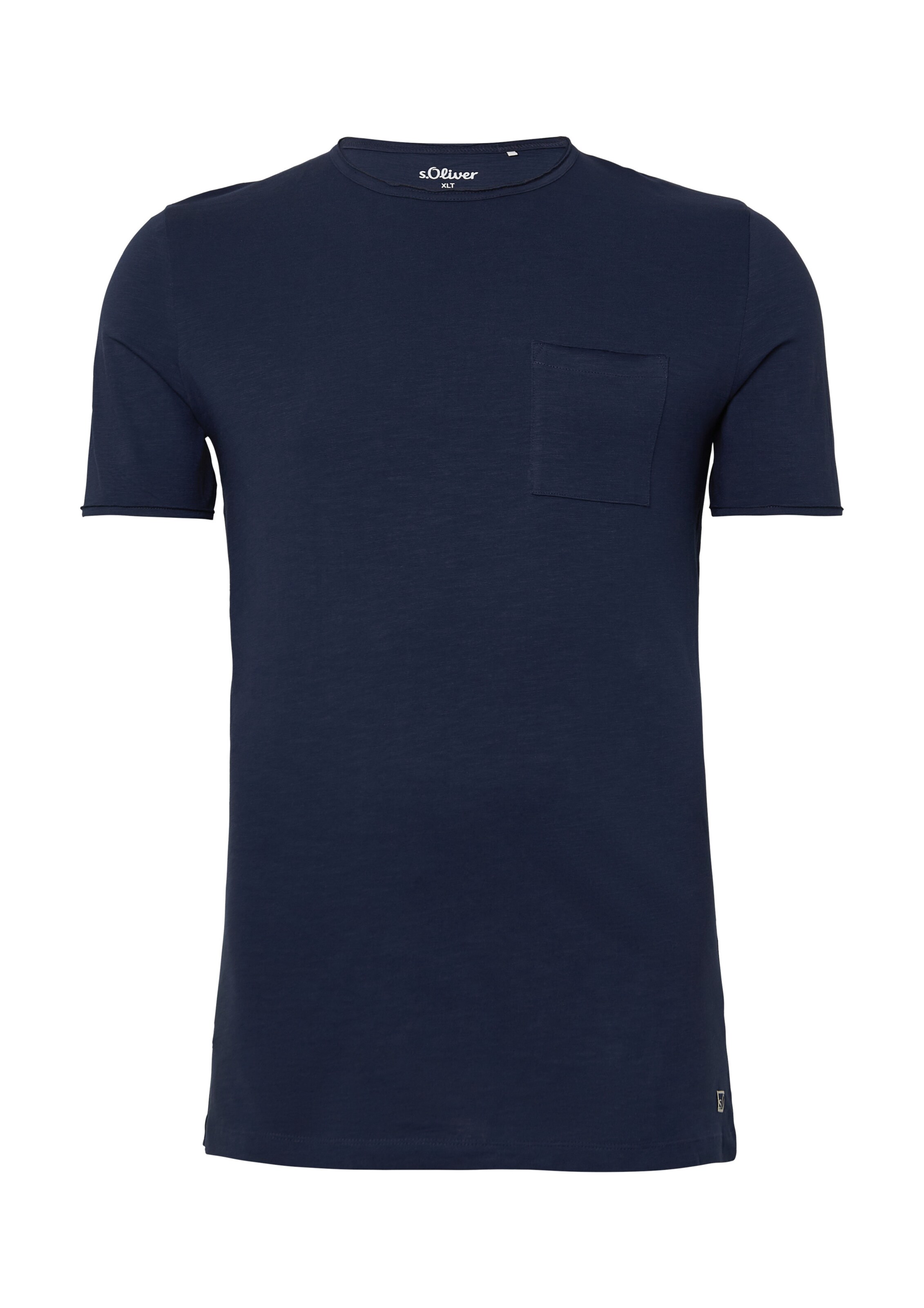 s.Oliver Men Tall Sizes Shirt in Blue: front