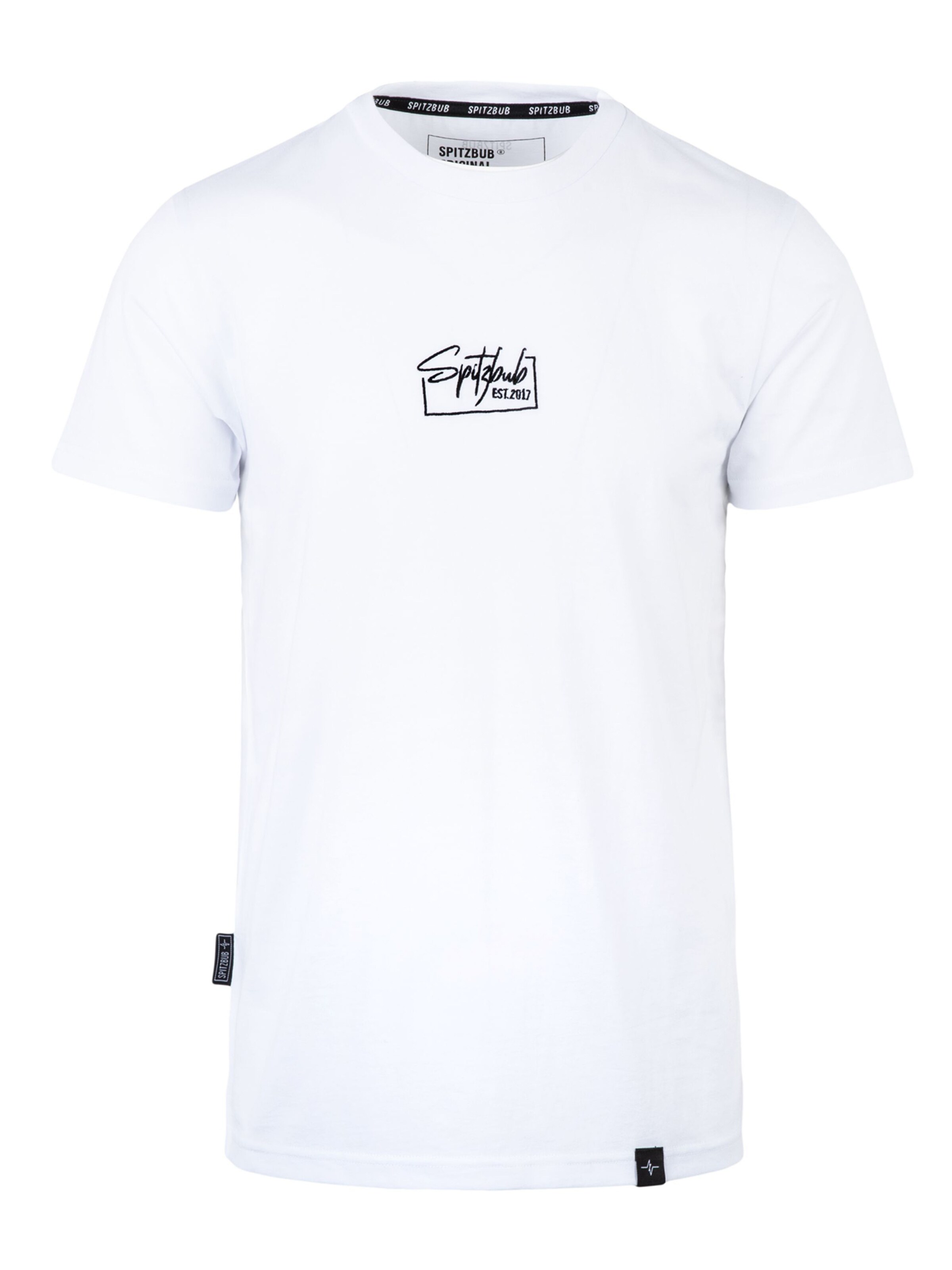 SPITZBUB Shirt 'signature' in Weiß: Vorderseite