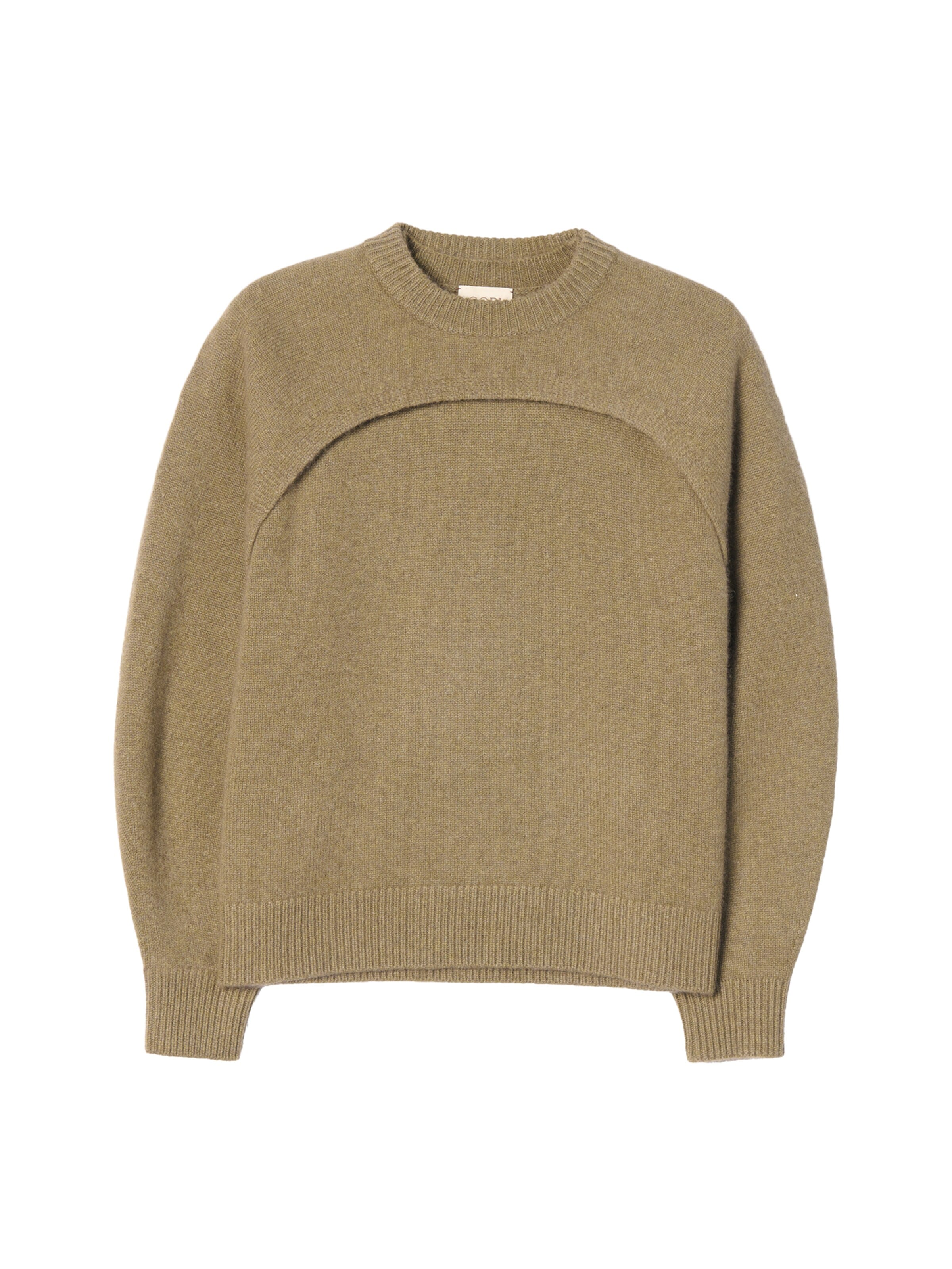 GOBI Cashmere Pullover 'Cashmere Crewneck Twin Set'‌‌‌‌‌‌‌ in Grün: Vorderseite
