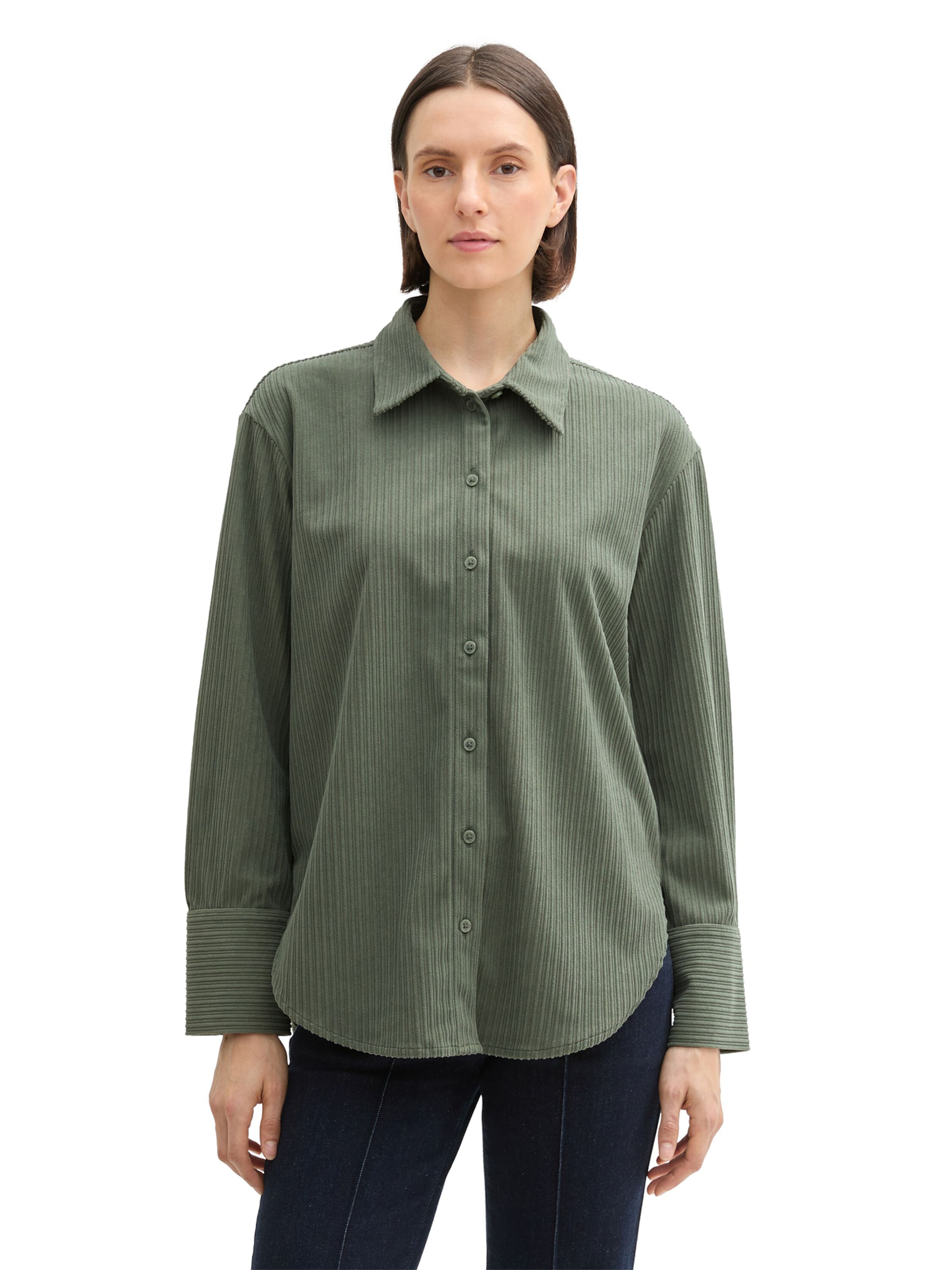 TOM TAILOR Pluus, värv roheline: eest vaates