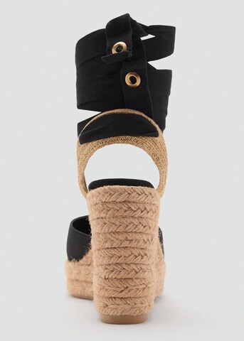 MANGO Espadrilles 'Ona' in Black