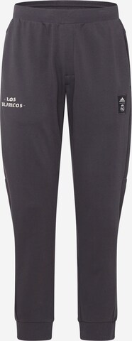 ADIDAS PERFORMANCE Дънки Tapered Leg Спортен панталон 'REAL CS' в черно: отпред
