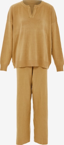 BLONDA Sweat suit in Brown: front