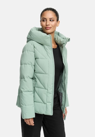 MARIKOO Winterjas 'Kuschelnasee 16' in Groen