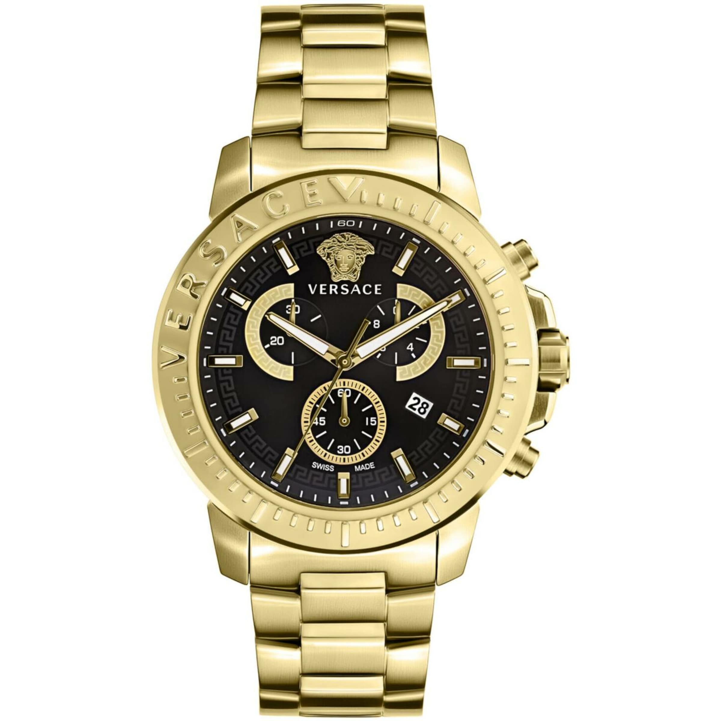 VERSACE Analog Watch 'New Chrono' in Gold / Black, Item view