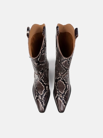 L37 HANDMADE SHOES Gležnarji 'HOLLY LEAVES' | rjava barva
