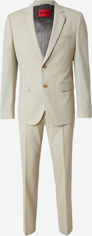 HUGO Slimfit Puku 'Arti-Hesten253X' värissä beige: etupuoli