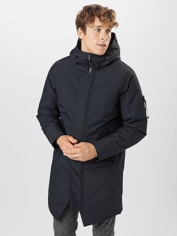 Coupe regular Manteau d’hiver 'Gunter' elvine en bleu : devant